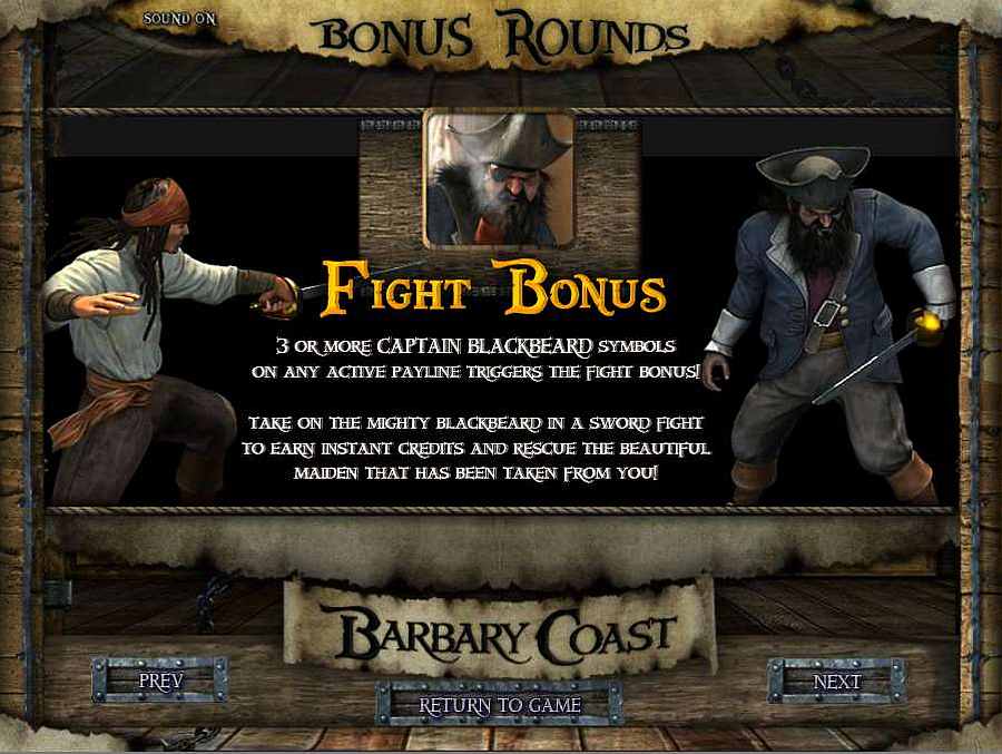Barbary Coast Fight Bonus Feature