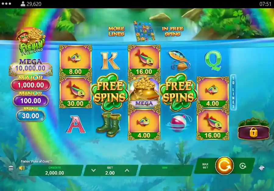 Fishin' pots of gold Collect Feature