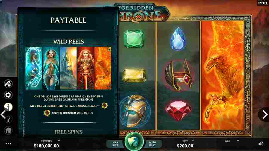 Forbidden Throne Wild Reels Feature