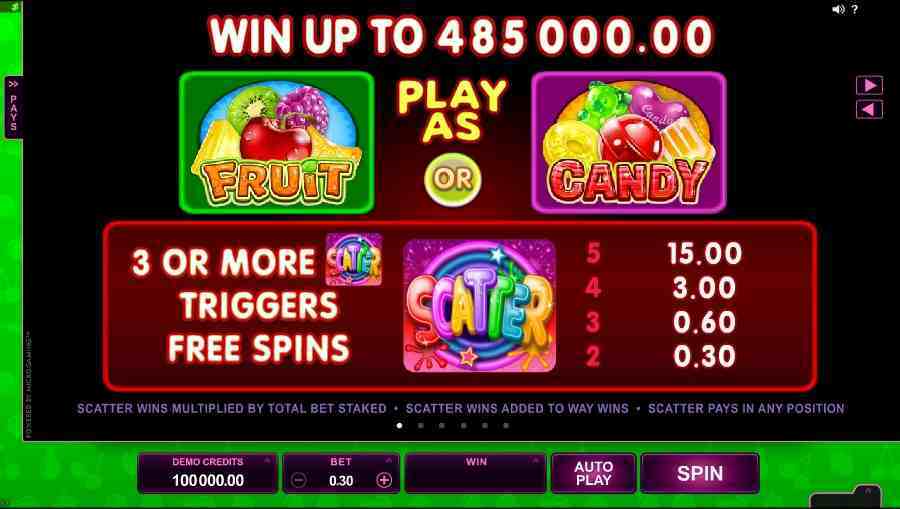 Play As Fruit or Candy