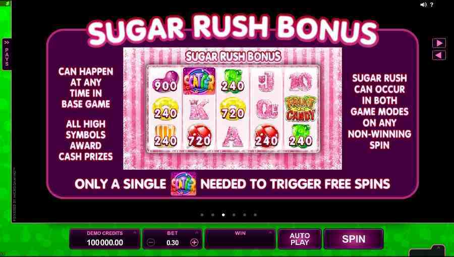 Fruit or Candy Sugar Rush Bonus