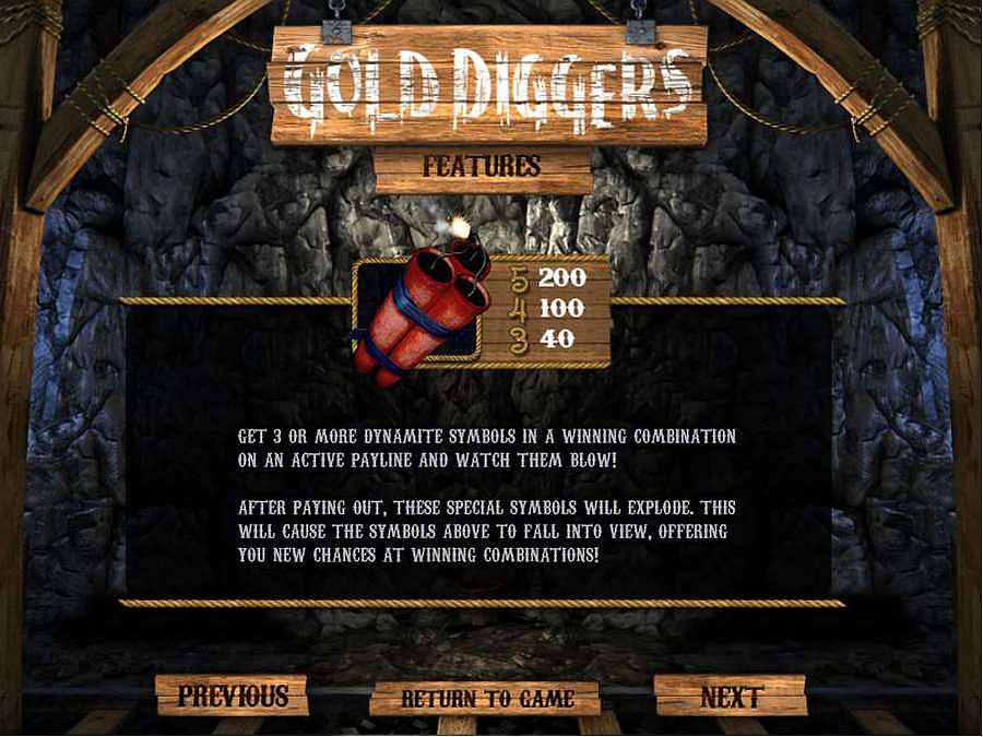 Gold Diggers Dynamite Bonus Feature