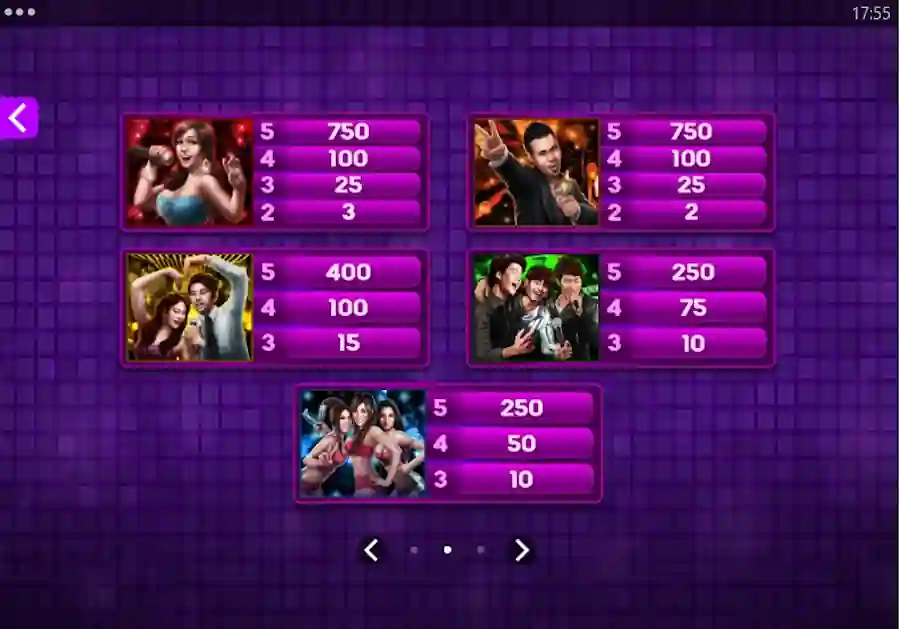 Karaoke Party Symbols Paytable