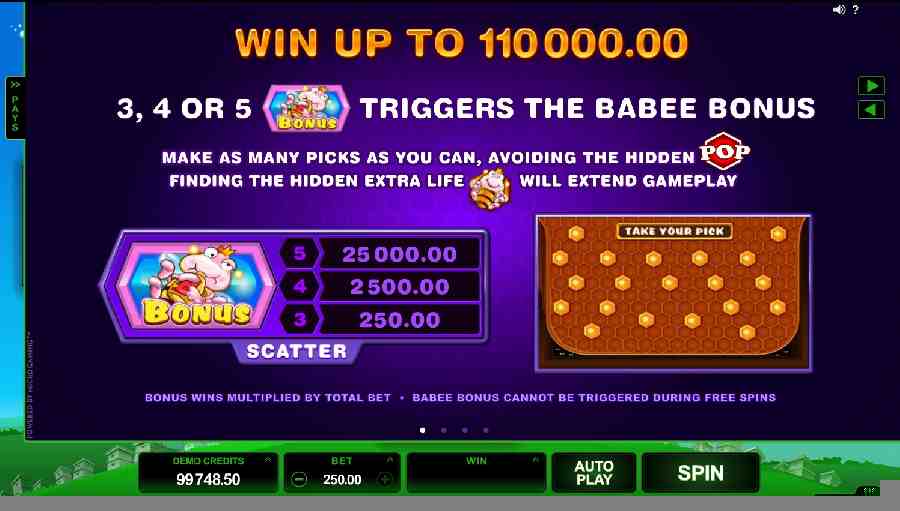 Pollen Party Babee Bonus Feature