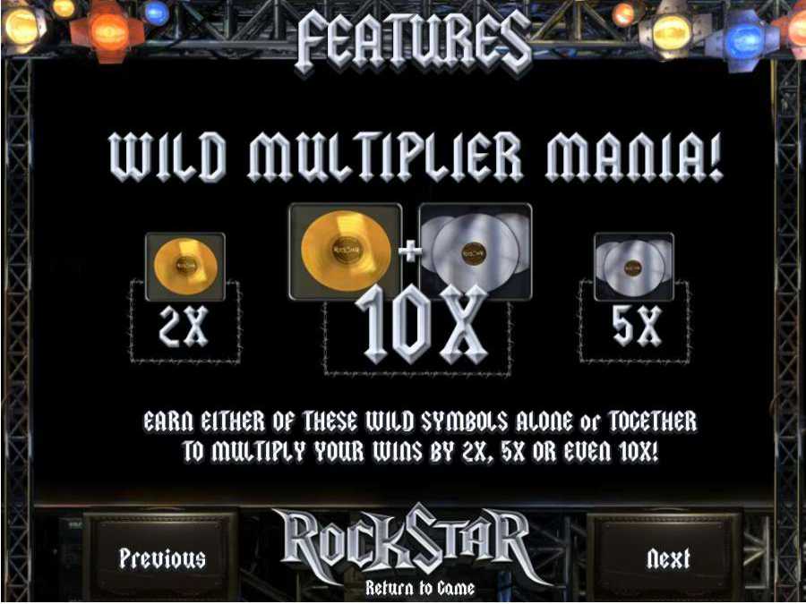 RockStar Wild Multiplier Mania Feature