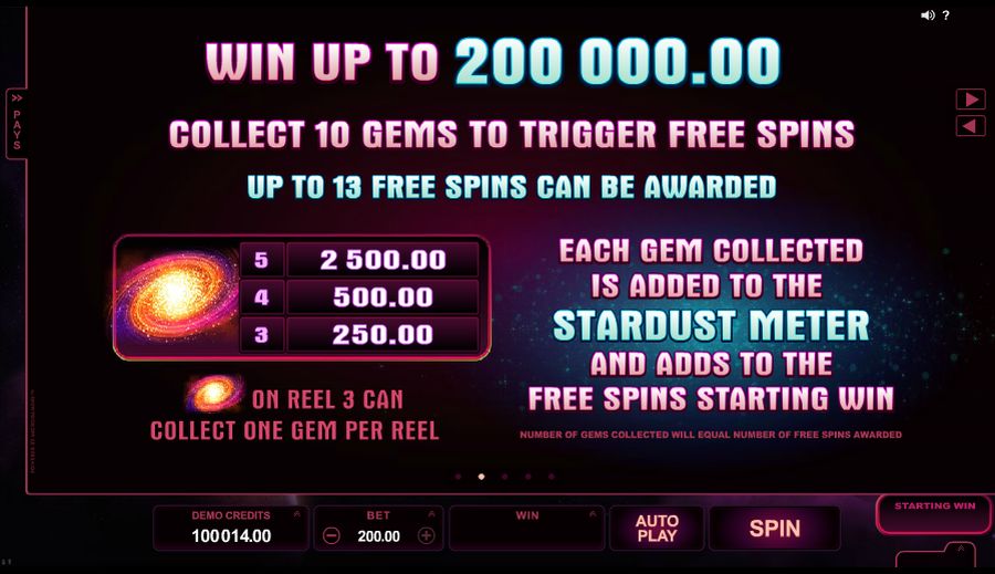 Stardust Gem Free Spins Feature