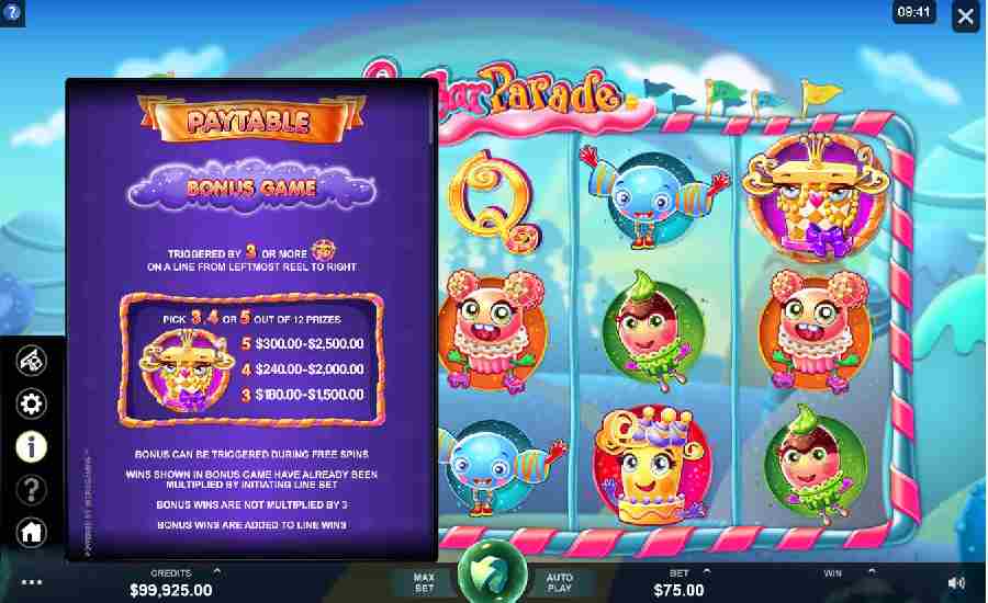 Sugar Parade Bonus Feature