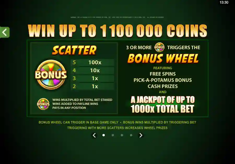 Tarzan win up to 1100000 coins