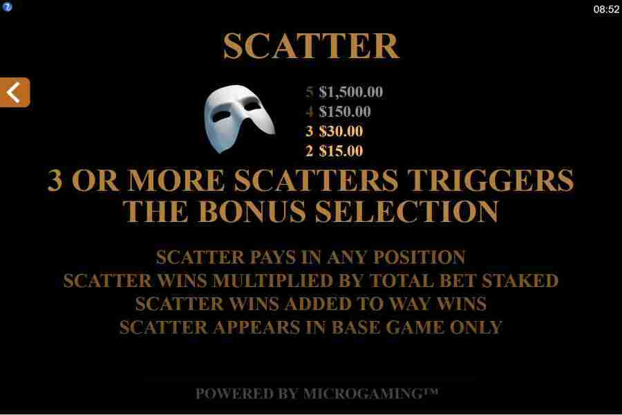 The Phantom of the Opera Scatter Bonus Feature
