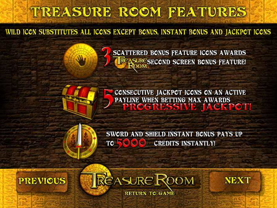 Treasure Room Symbols Features