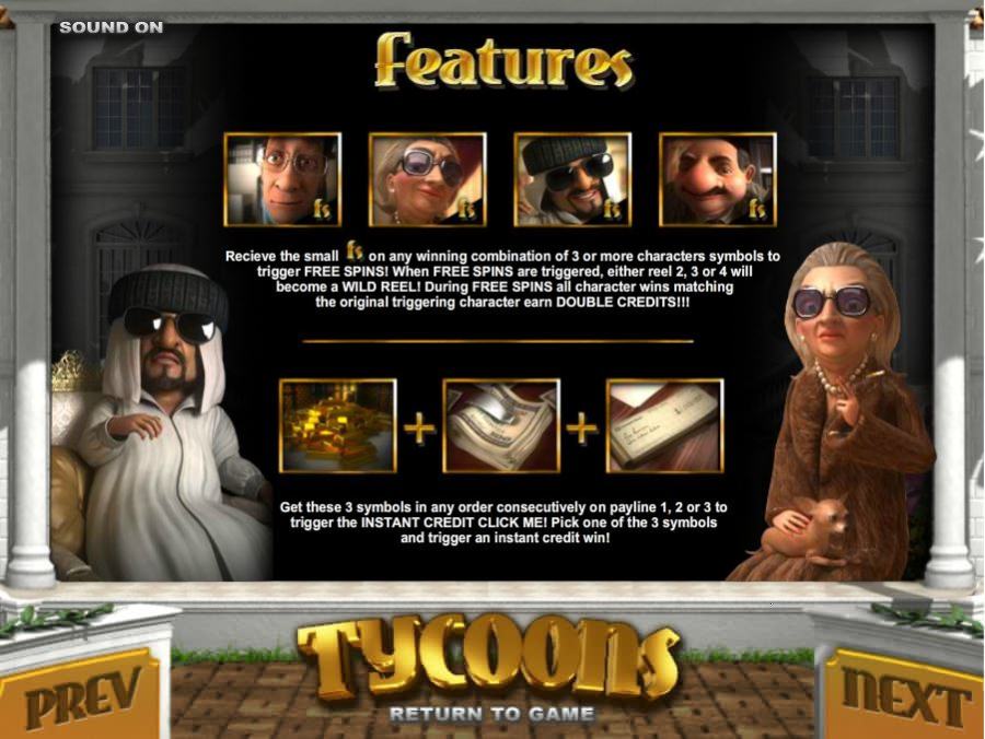 Tycoons Symbols Features 