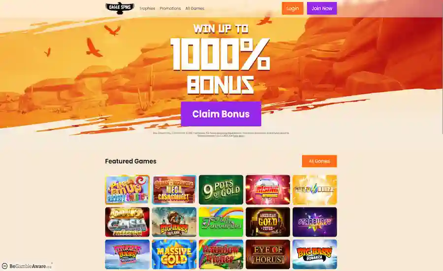 Eagle Spins Casino Screenshot