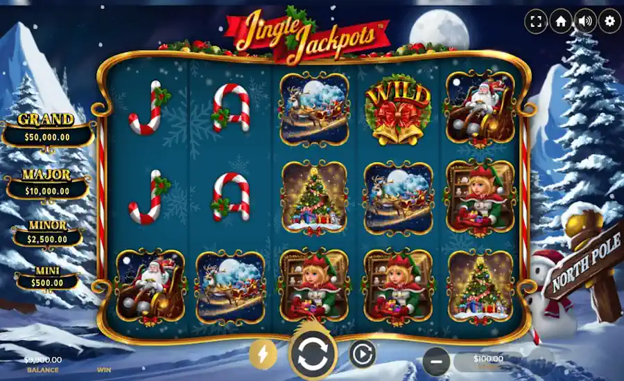 Jingle Jackpots slot Screenshot