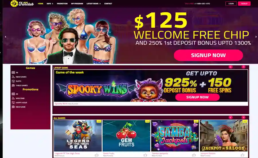New FunClub Casino Screenshot
