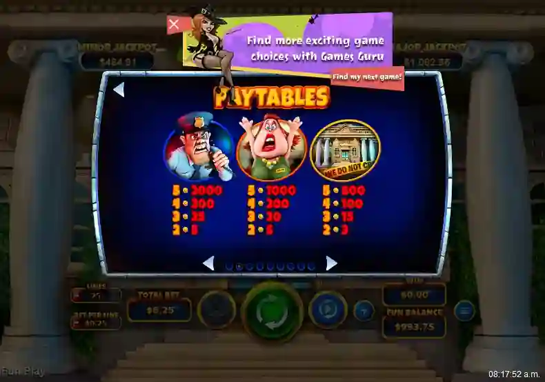 Cash Bandit 3 icon pay table