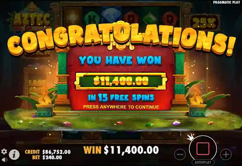 Aztec Powernudge Slot Mega Win