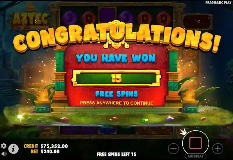 Aztec Powernudge Slot Won Free Spins