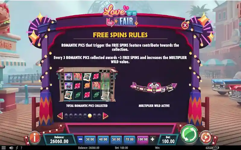 Love is in the Fair Free Spins Rules