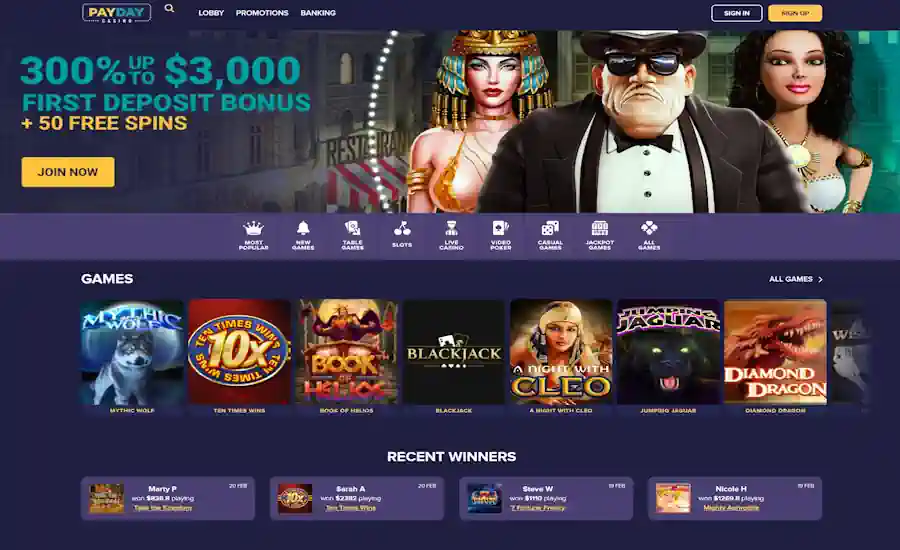 Payday Casino Screenshot