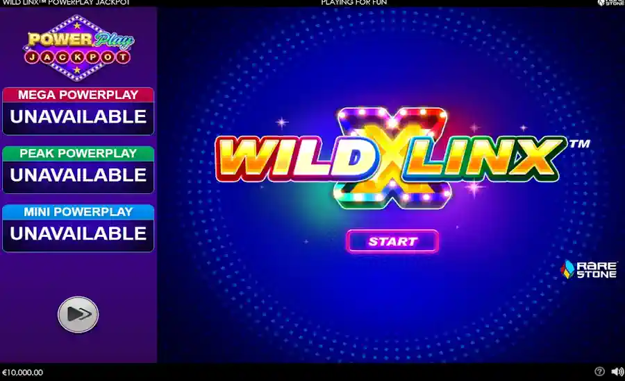 Wild Linx Powerplay Jackpot Splash Screen