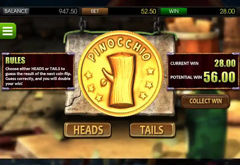 Pinocchio Heads or tails