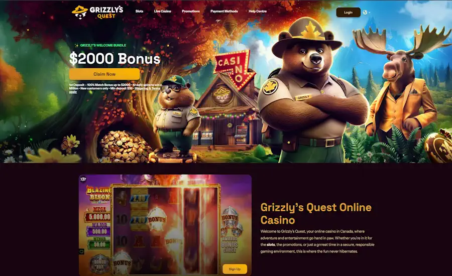 Grizzlys Quest Casino Screenshot