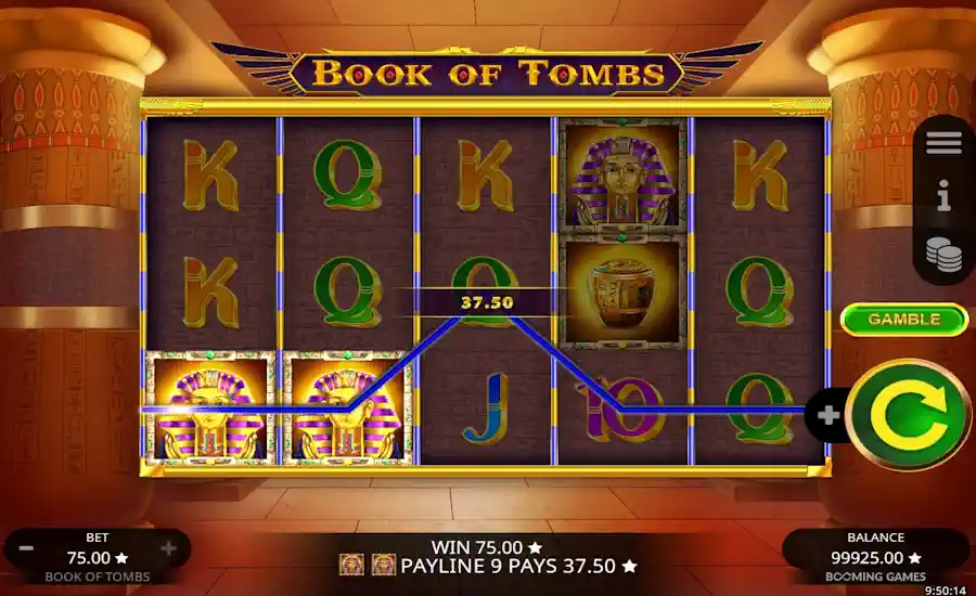 Book of Tombs Game Win